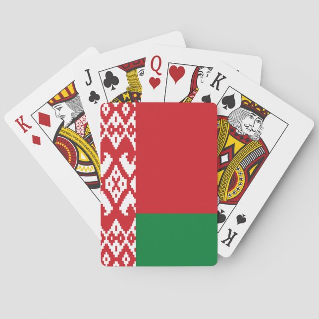 Flagge Weißrusslands Spielkarten (Rückseite)