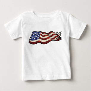 Flagge-wellenartig bewegendes Kleinkind Baby T-shirt