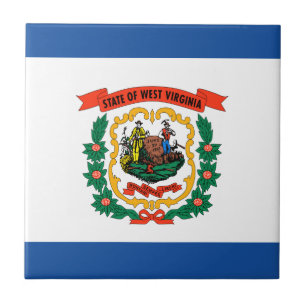 Flagge West Virginia Fliese