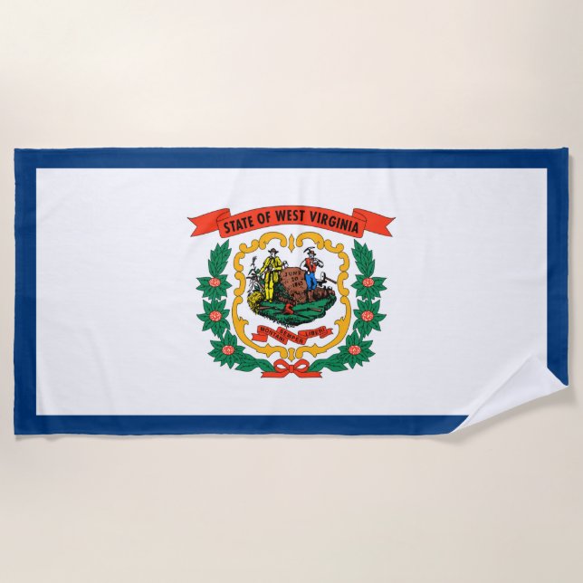 Flagge West Virginia Strandtuch (Vorderseite)