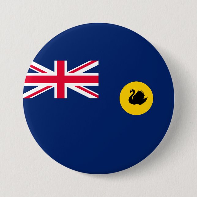 Flagge Western Australien Staat Button (Vorderseite)