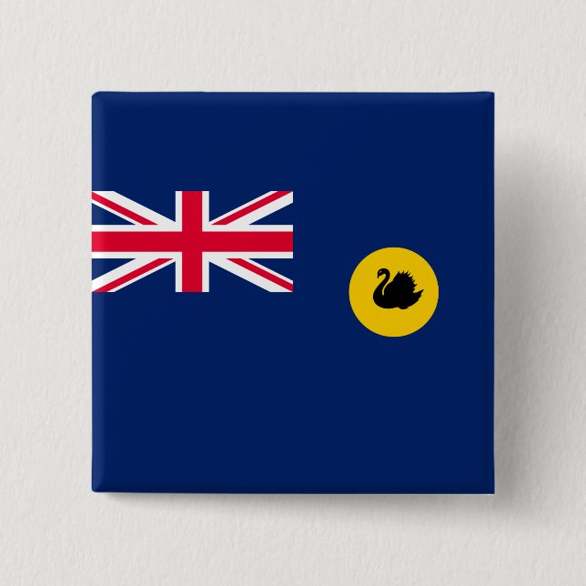 Flagge Western Australien Staat Button (Vorderseite)
