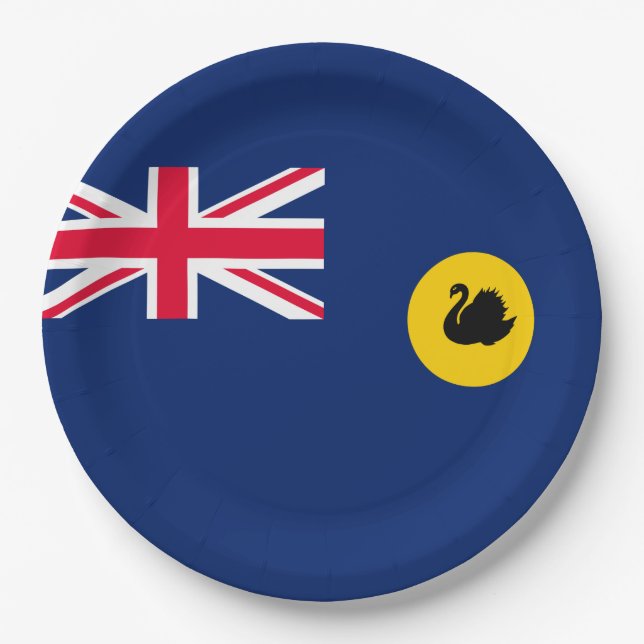 Flagge Western Australien Staat Pappteller (Vorderseite)