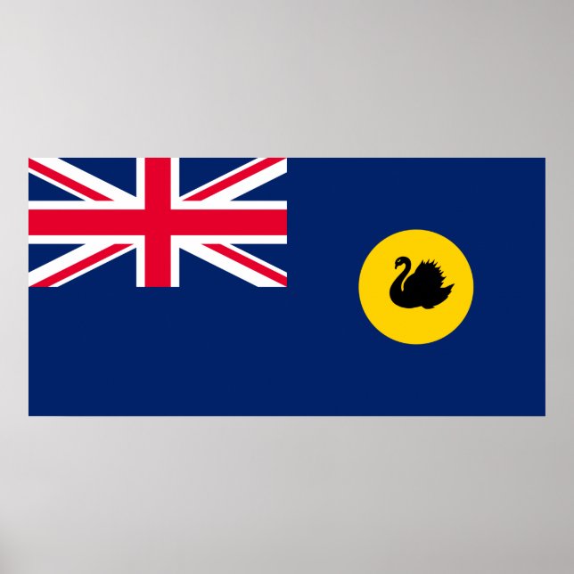 Flagge Western Australien Staat Poster (Vorne)