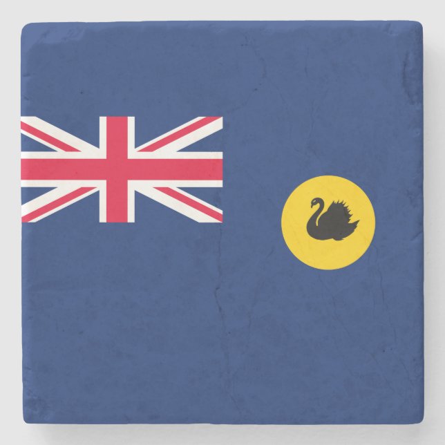 Flagge Western Australien Staat Steinuntersetzer (Vorderseite)