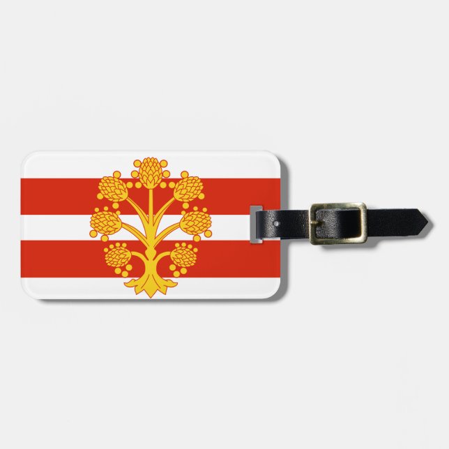 Flagge Westmorland Gepäckmarke Gepäckanhänger (Vorderseite horizontal)