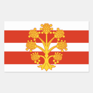 Flagge Westmorland Rechteckkantsticker Rechteckiger Aufkleber