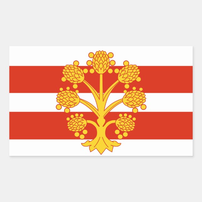 Flagge Westmorland Rechteckkantsticker Rechteckiger Aufkleber (Vorderseite)