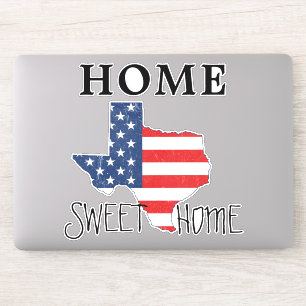 Flagge Zuhause-süße Zuhause-Zitat-Texas USA Aufkleber