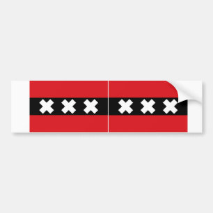 Flagge ZWEI von Amsterdam Autoaufkleber