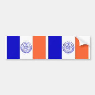 Flagge ZWEI von New York City Autoaufkleber