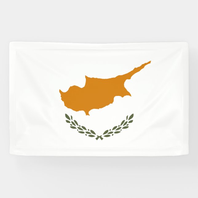 Flagge Zyperns Banner (Horizontal)