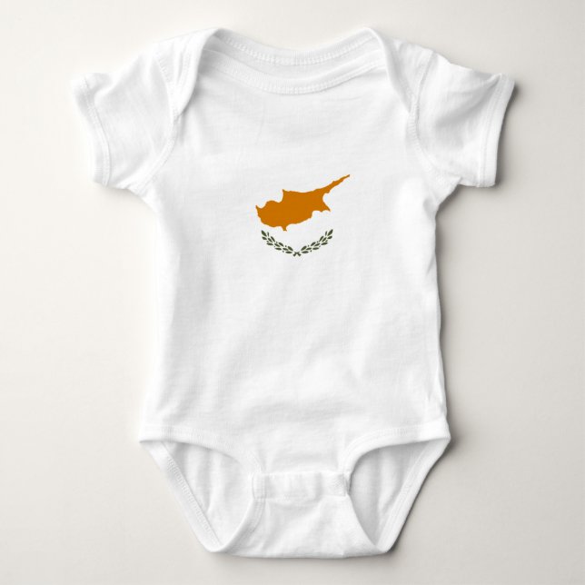 Flagge Zyperns (griechisch-zyprisch) Baby Strampler (Vorderseite)