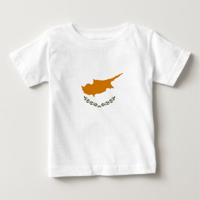Flagge Zyperns (griechisch-zyprisch) Baby T-shirt (Vorderseite)