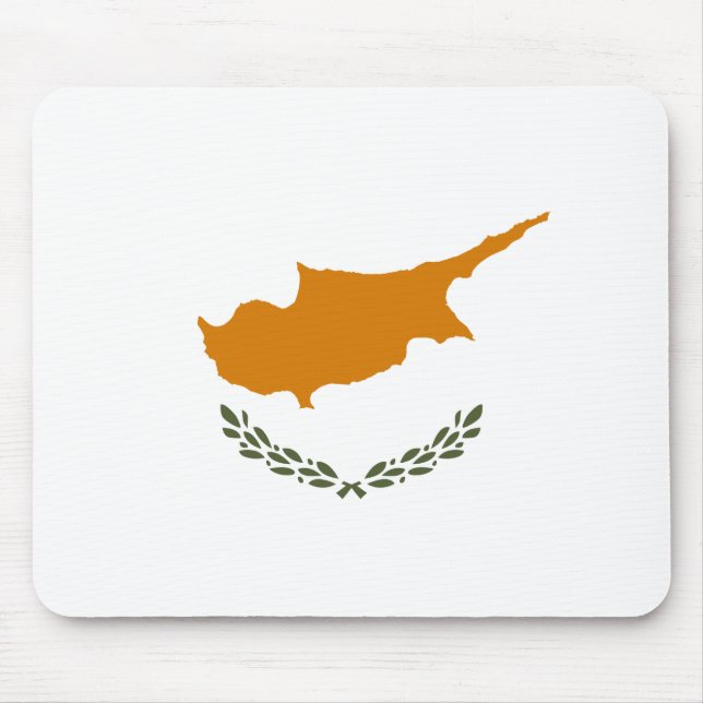 Flagge Zyperns (griechisch-zyprisch) Mousepad (Vorne)