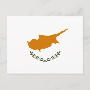 Flagge Zyperns (griechisch-zyprisch) Postkarte