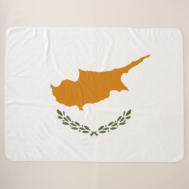 Flagge Zyperns (griechisch-zyprisch) Sherpadecke (Vorderseite (Horizontal))