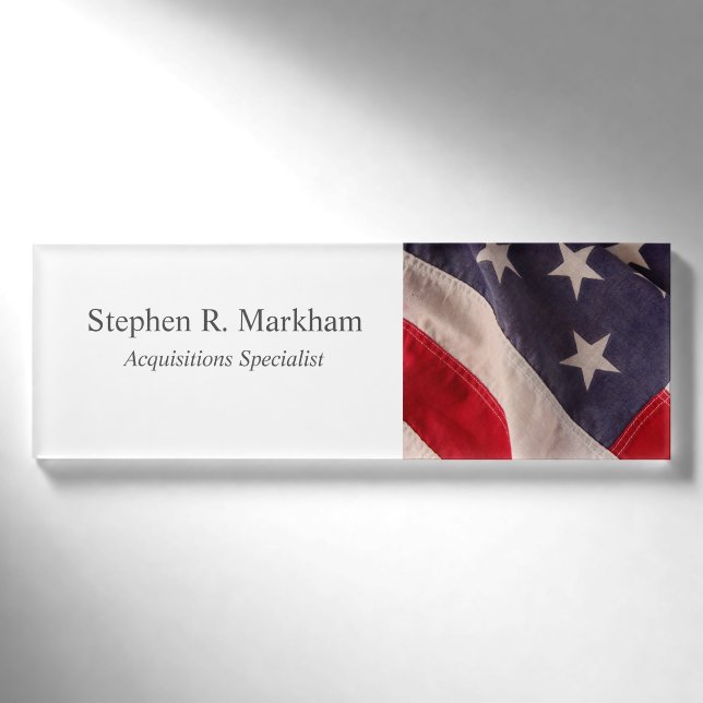 Flaggeansicht Namenschild (Vorderseite)