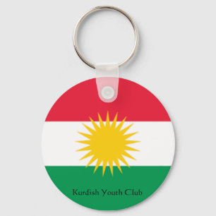 Flaggekurdistan, kurdischer Jugend-Verein Schlüsselanhänger