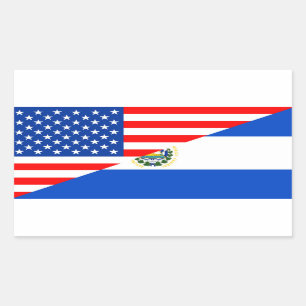 Flaggen-Amerika-Symbol Landes USA El Salvador Rechteckiger Aufkleber