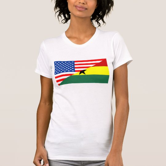 Flaggen-Amerika-Symbol Landes USA Ghana halbes T-Shirt