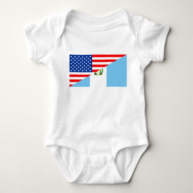 Flaggen-Amerika-Symbol Landes USA Guatemala halbes Baby Strampler (Vorderseite)