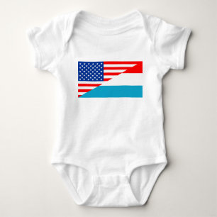 Flaggen-Amerika-Symbol Landes USA Luxemburg halbes Baby Strampler
