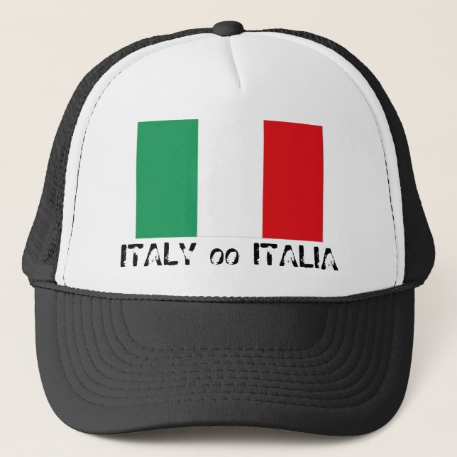 Flaggen-Andenkenhut Italiens italienischer Truckerkappe (Vorderseite)