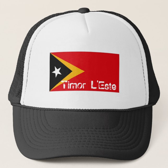 Flaggen-Andenkenhut Osttimor L'Este Truckerkappe (Vorderseite)