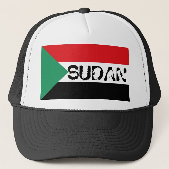Flaggen-Andenkenhut Sudans sudanischer Truckerkappe (Vorderseite)