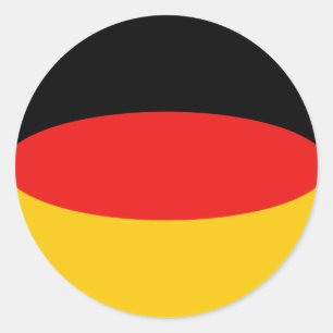 Flaggen-Aufkleber Deutschlands Fisheye Runder Aufkleber