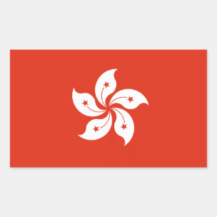 Flaggen-Aufkleber Hong Konger Rechteckiger Aufkleber