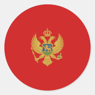 Flaggen-Aufkleber Montenegros Fisheye Runder Aufkleber