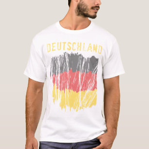 Flaggen-Damen-Crew Deutschland deutsche T-Shirt
