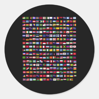 Flaggen der 287 Länder der Welt - Flagge unter Runder Aufkleber