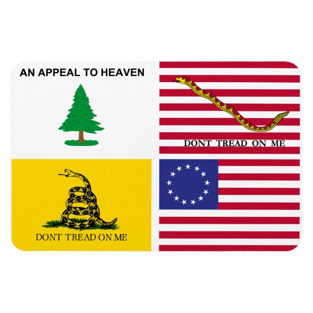 Flaggen der amerikanischen Revolution Magnet (Horizontal)