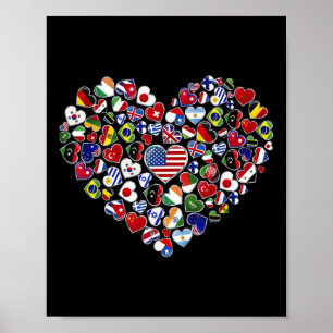 Flaggen der Länder der Welt, ein kulturelles Ex Poster