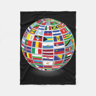 Flaggen der Länder der Welt Fleecedecke