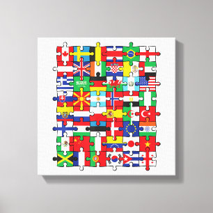 Flaggen der Länder der Welt internationale Flagge Leinwanddruck
