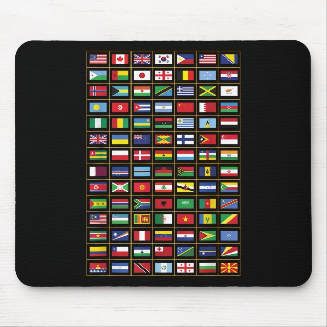 Flaggen der Länder der Welt Mousepad (Vorne)