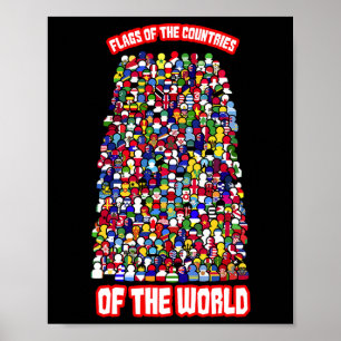 Flaggen der Länder der Welt Poster