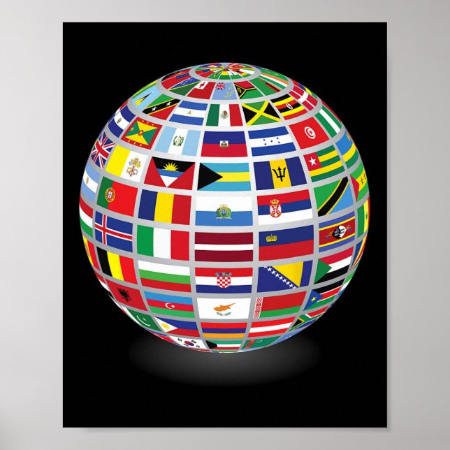 Flaggen der Länder der Welt Poster (Vorne)