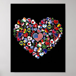 Flaggen der Länder der Welt Poster