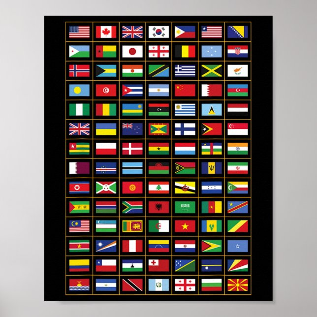 Flaggen der Länder der Welt Poster (Vorne)