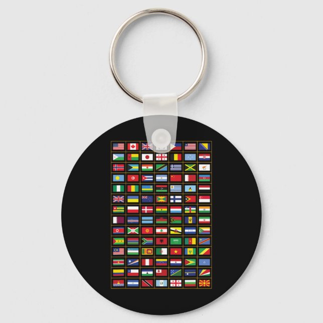 Flaggen der Länder der Welt Schlüsselanhänger (Vorderseite)