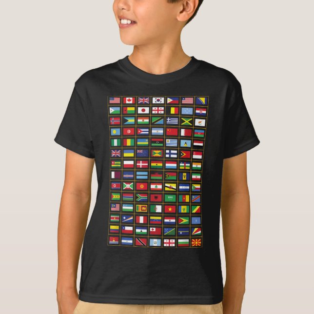 Flaggen der Länder der Welt T-Shirt (Vorderseite)