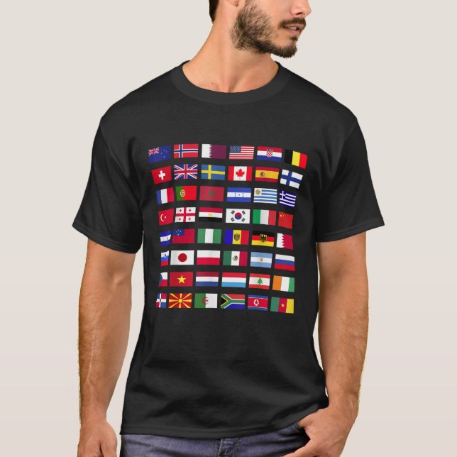 Flaggen der Länder der Welt T-Shirt (Vorderseite)