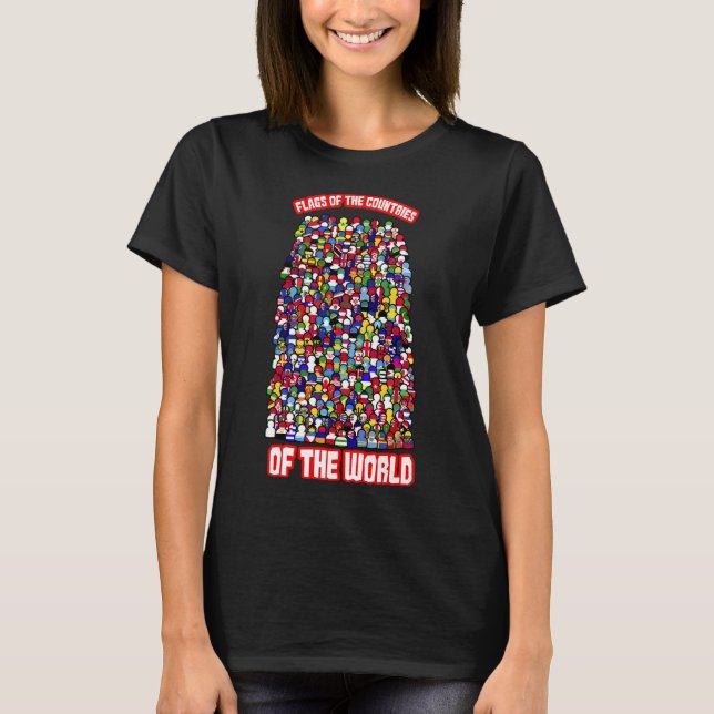 Flaggen der Länder der Welt T-Shirt (Vorderseite)