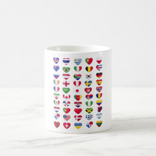 Flaggen der Länder Kaffeetasse