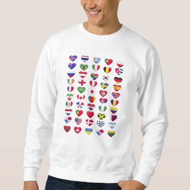 Flaggen der Länder Sweatshirt (Vorderseite)